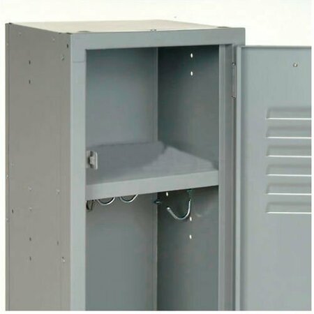 Global Industrial Single Tier Locker, 12x18x72, 1 Door, Unassembled, Gray 652070GY